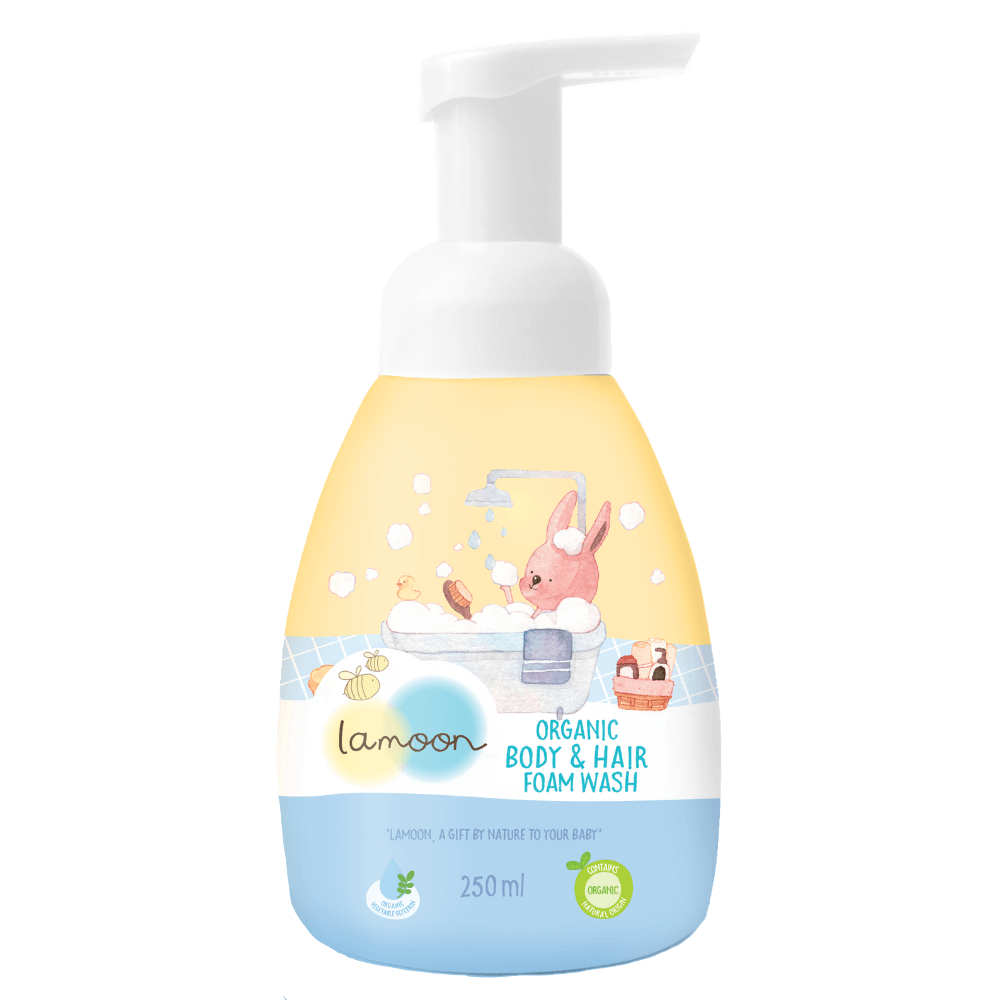 Lamoon Organic Body & Hair Foam Wash (Pump) 250ml
