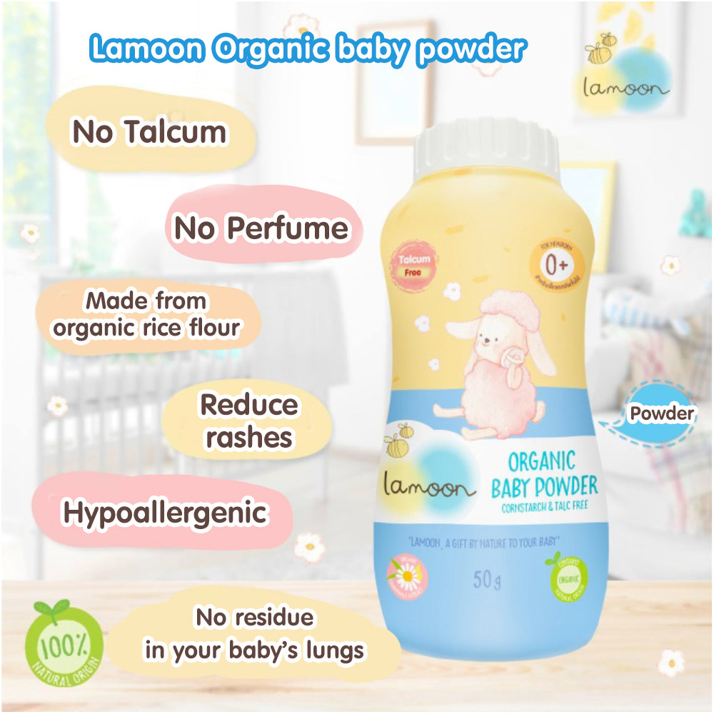 Lamoon Organic Baby Powder (Talc Free)