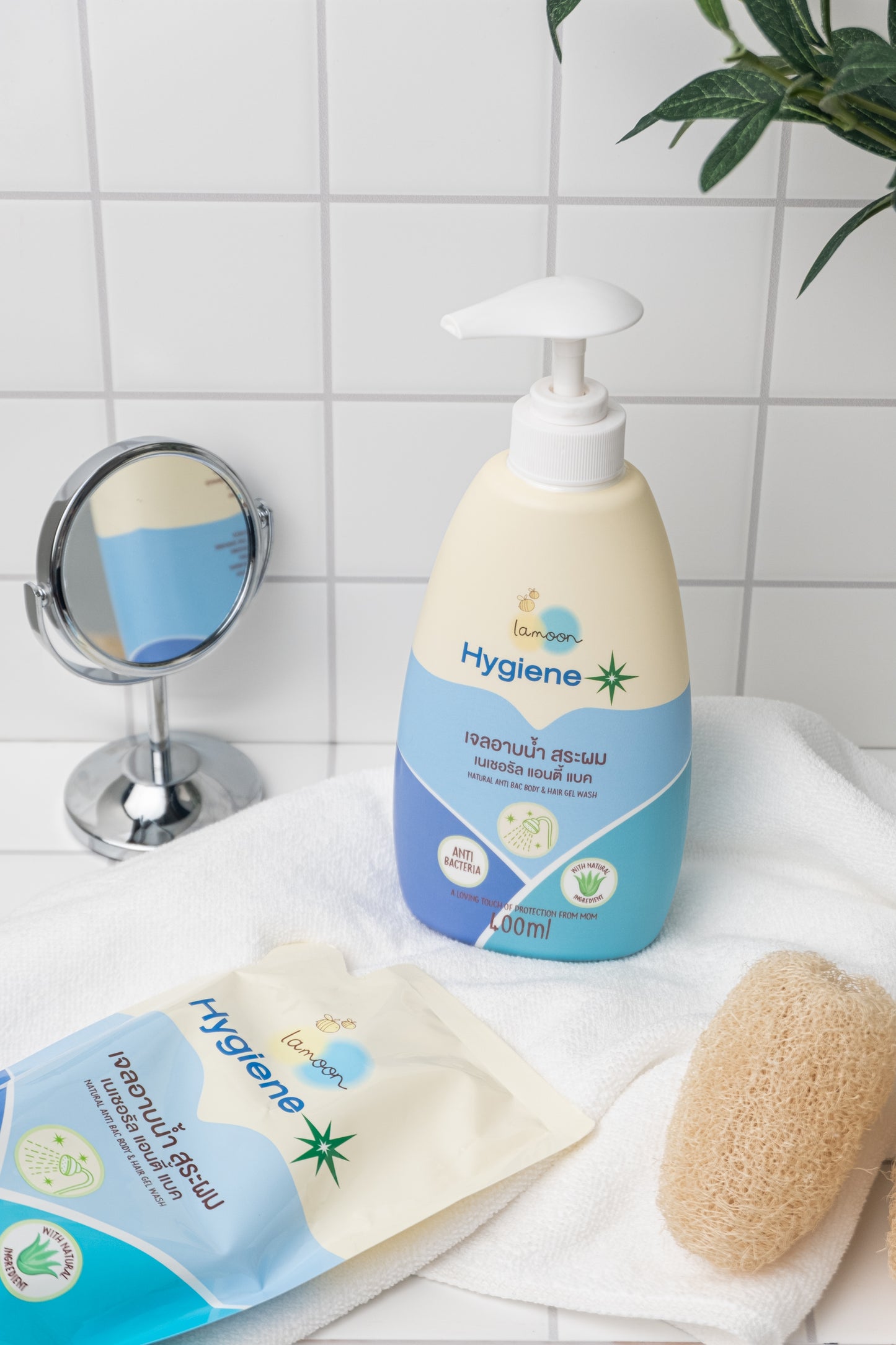 Lamoon Hygi Natural Anti BAC Body & Hair Gel Wash (Refill) 380ml