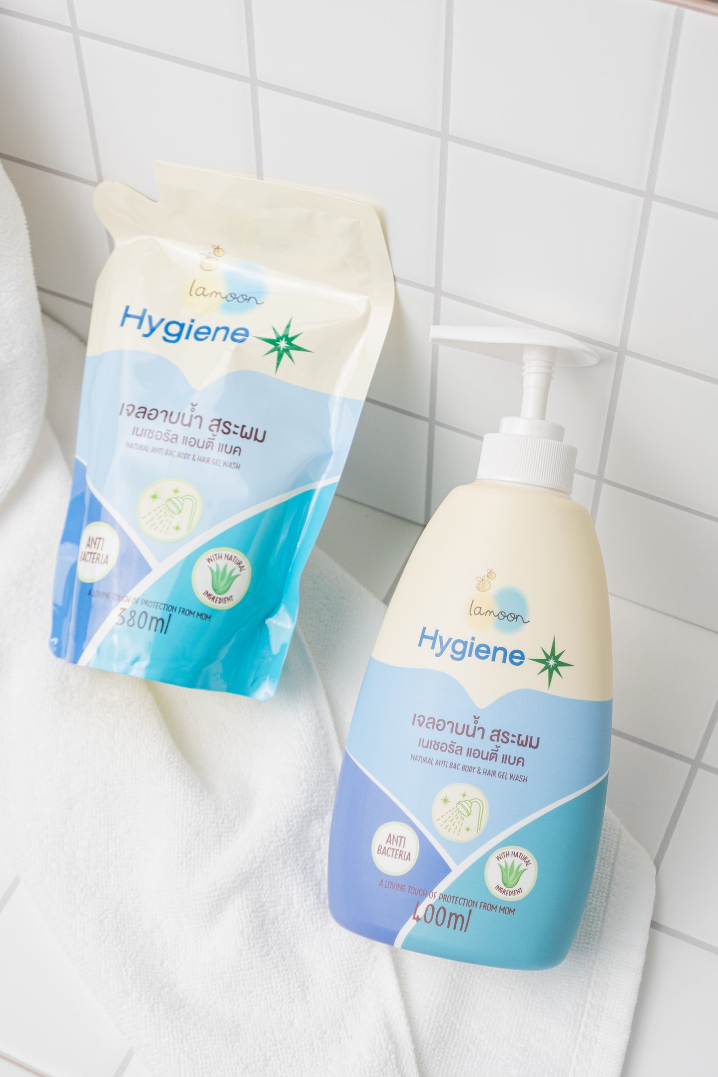 Lamoon Hygi Natural Anti BAC Body & Hair Gel Wash (Pump) 400ml